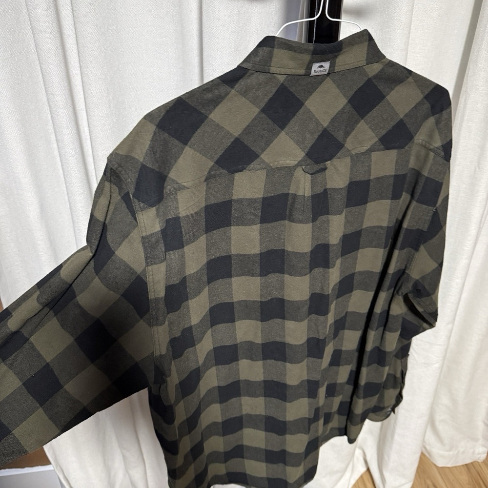 Roots73 Black/green Flannel Men's 2XL With OLM Embrodiery - Picture 2 of 7